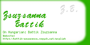 zsuzsanna battik business card